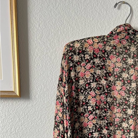Free People Floral Kimono, Size Small - Picture 3 of 6